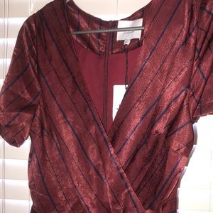 JOA maroon striped jumper